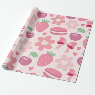 Papel De Presente Sweet Berry Bliss