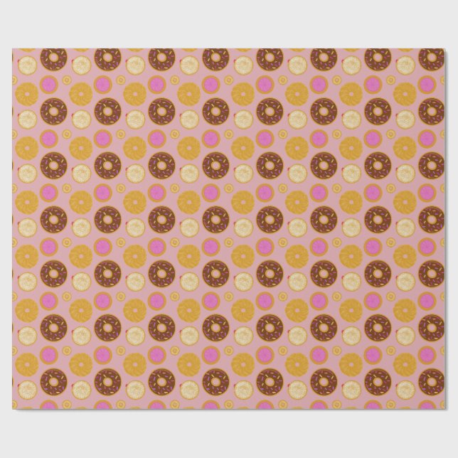 Papel De Presente Sweet Donuts Wrapping Paper (Aberto)