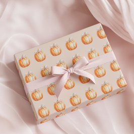 Papel De Presente Sweet Little Pumpkin Girl Baby Shower