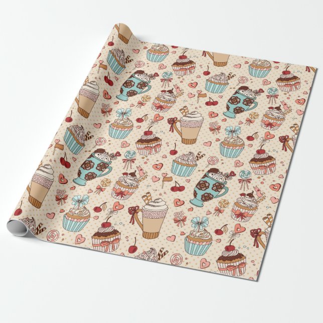 Papel De Presente Sweet Treats Wrapping Paper (Desenrolado)