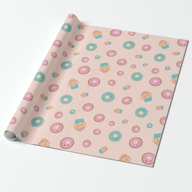 Papel De Presente Sweets são Sweet Peach (Desenrolado)