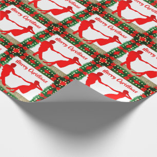 Papel De Presente Swing Dancers with Garland Trim Christmas