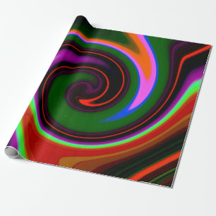 Papel De Presente Swirl Retro