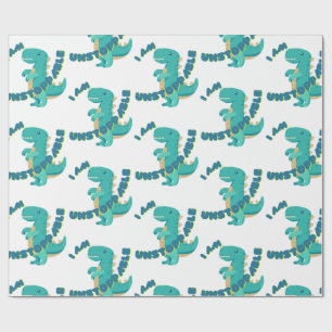 Papel De Presente T-REX bonito com citação motivacional