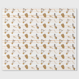 Papel De Presente T-Shirt de Instrumentos de Música Etíopes
