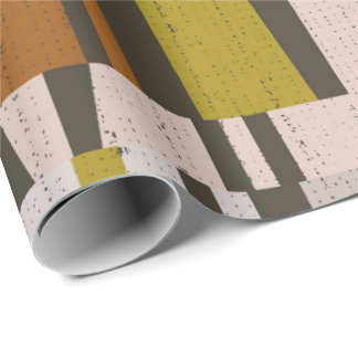 Papel De Presente tabuleiro de xadrez listrado desenhado à mão multi