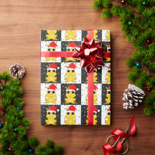 Papel De Presente tabuleiro de xadrez SAPO de Natal