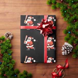 Papel De Presente Taco de beisebol do Papai Noel do Natal Cane Slugg