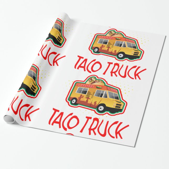 Papel De Presente Taco Truck (Desenrolado)