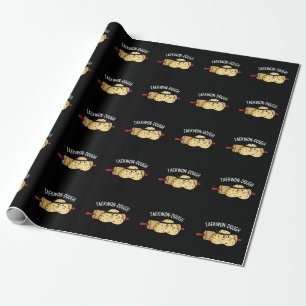 Papel De Presente Taekwon-Dough Funny Baking Pun Dark BG