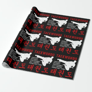 Papel De Presente Taekwondo Tenets Artes Marciais