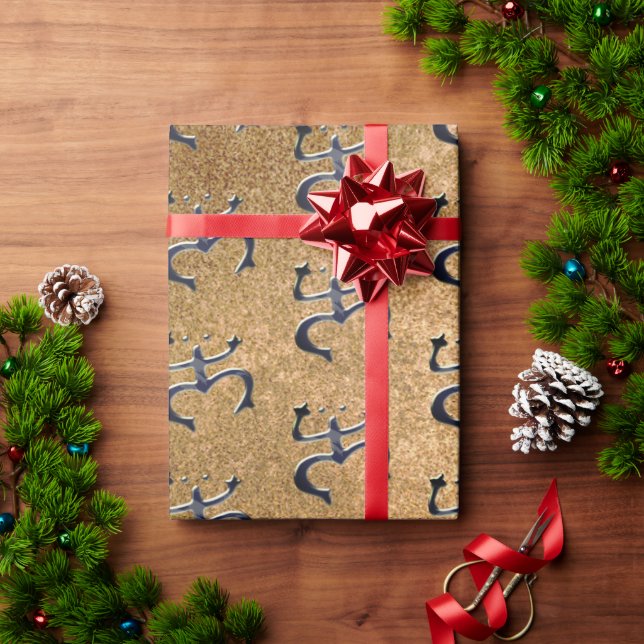 Papel De Presente Taino Coqui Wrapping Paper (Natural) (Presente de Natal)