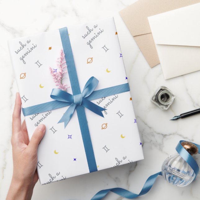 Papel De Presente Tal Gemini (cores retrô) (Presentear)