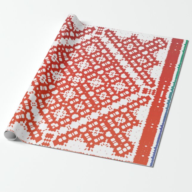 Papel De Presente Talavera mexicana ornamentado tradicional. Design  (Desenrolado)