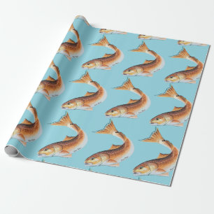 Papel De Presente Tambor vermelho no azul