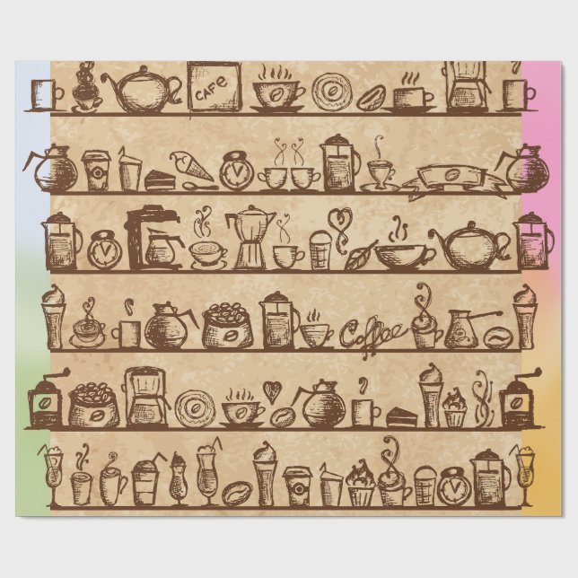 Papel De Presente Tampa do café (Aberto)