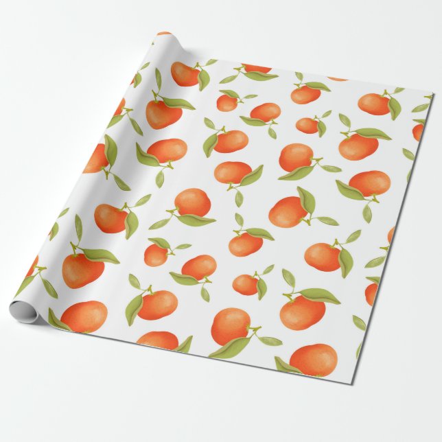 Papel De Presente Tangerinas (Desenrolado)