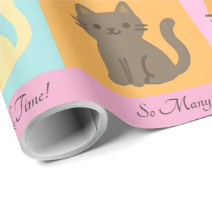 Papel De Presente Tantos Gatos Tão Pouco Tempo!