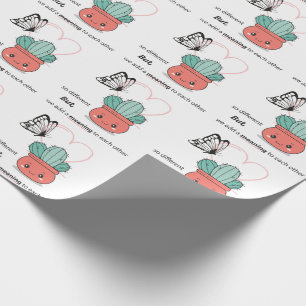 Papel De Presente Tão Diferente, Perfeito Juntos - Casal De Amor