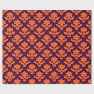 Papel De Presente Tapeçaria Francesa Laranja Borgonha