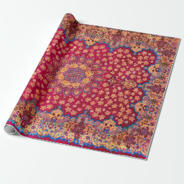 Papel De Presente Tapete Floral Persa Decorativo Vintage