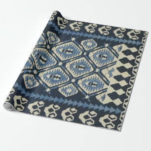 Papel De Presente Tapete Persa Turco Oriental Azul