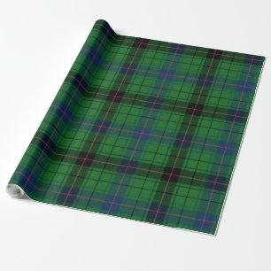 Papel De Presente Tartan Azul Preto Verde xadrez