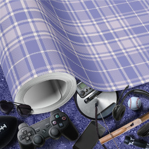 Papel De Presente Tartan - Cor-de-rosa-púrpura-escura branca-cimento