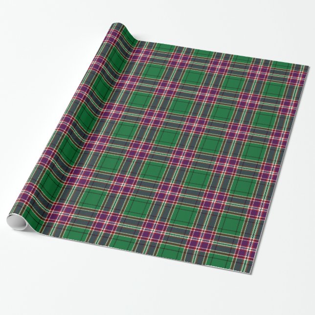 Papel De Presente Tartan da caça de MacFarlane do clã (Desenrolado)