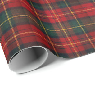 Papel De Presente Tartan de Férias Vibrante