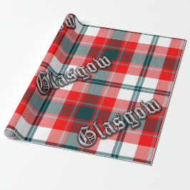 Papel De Presente Tartan do distrito de Glasgow