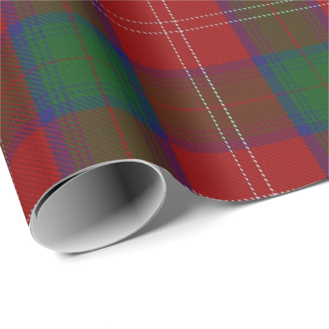 Papel De Presente Tartan do Scottish de Chisholm do clã (Ponta do rolo)