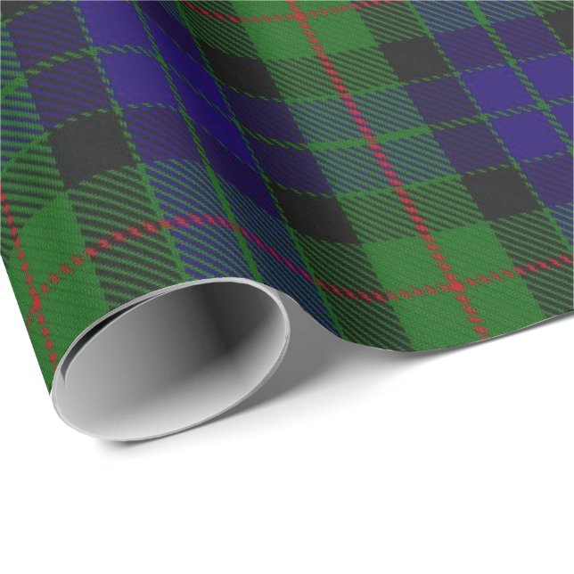 Papel De Presente Tartan do Scottish de Gunn do clã (Ponta do rolo)