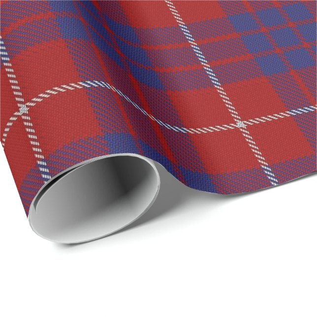 Papel De Presente Tartan do Scottish de Hamilton do clã (Ponta do rolo)