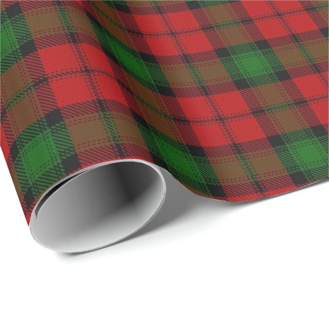 Papel De Presente Tartan do Scottish de Kerr do clã (Ponta do rolo)