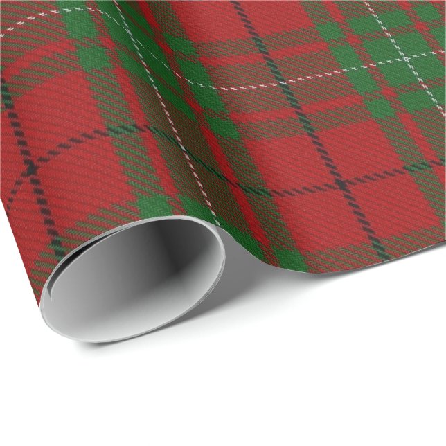 Papel De Presente Tartan do Scottish de MacAulay do clã (Ponta do rolo)