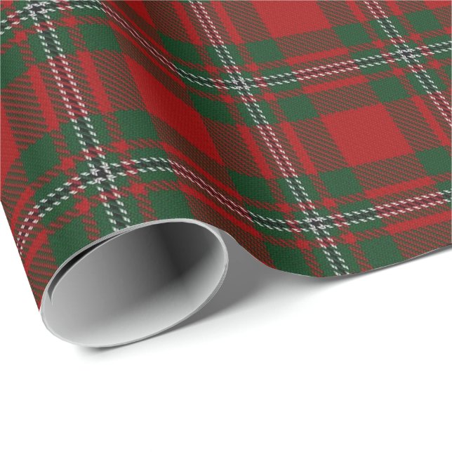 Papel De Presente Tartan do Scottish de MacGregor do clã (Ponta do rolo)