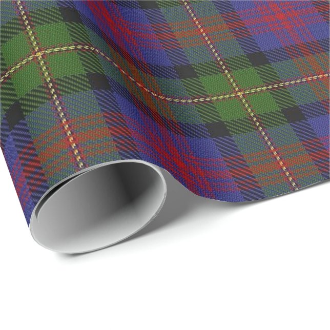 Papel De Presente Tartan do Scottish de MacLennan do clã (Ponta do rolo)