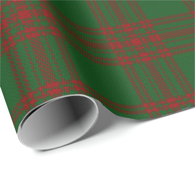 Papel De Presente Tartan do Scottish de Menzies do clã (Ponta do rolo)
