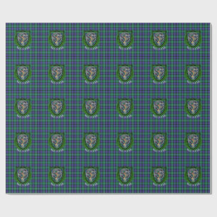 Papel De Presente Tartan e Brasão do Clã Escocês Abercrombie