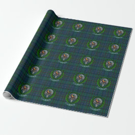 Papel De Presente Tartan e Brasão do Clã Escocês Cockburn