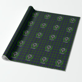 Papel De Presente Tartan e Brasão do Clã Escocês Gunn