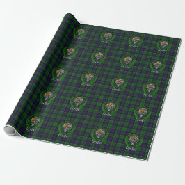 Papel De Presente Tartan e Brasão do Clã Escocês Leslie