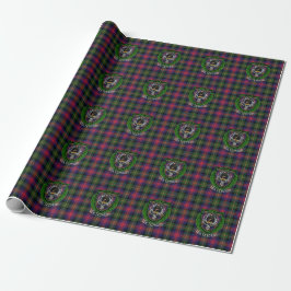 Papel De Presente Tartan e Brasão do Clã Escocês MacLennan