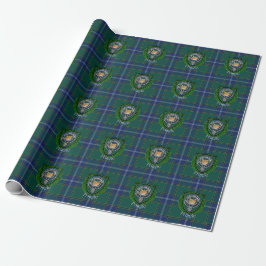 Papel De Presente Tartan e Brasão do Clã Escocês Pringle