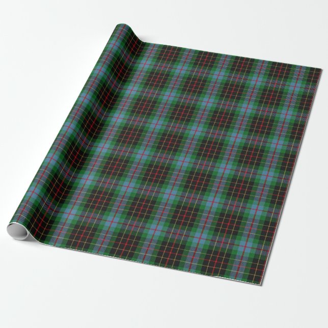 Papel De Presente Tartan escocês da caça de Brodie do clã (Desenrolado)