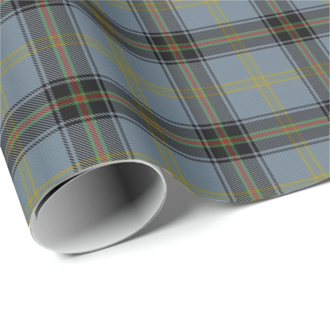 Papel De Presente Tartan escocês de Bell do clã (Ponta do rolo)