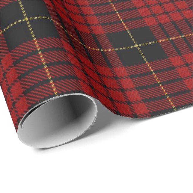 Papel De Presente Tartan escocês de MacQueen do clã (Ponta do rolo)