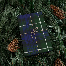 Papel De Presente Tartan Militar Russo Xadrez Verde Campbell