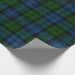 Papel De Presente Tartan Militar xadrez Rustic Campbell